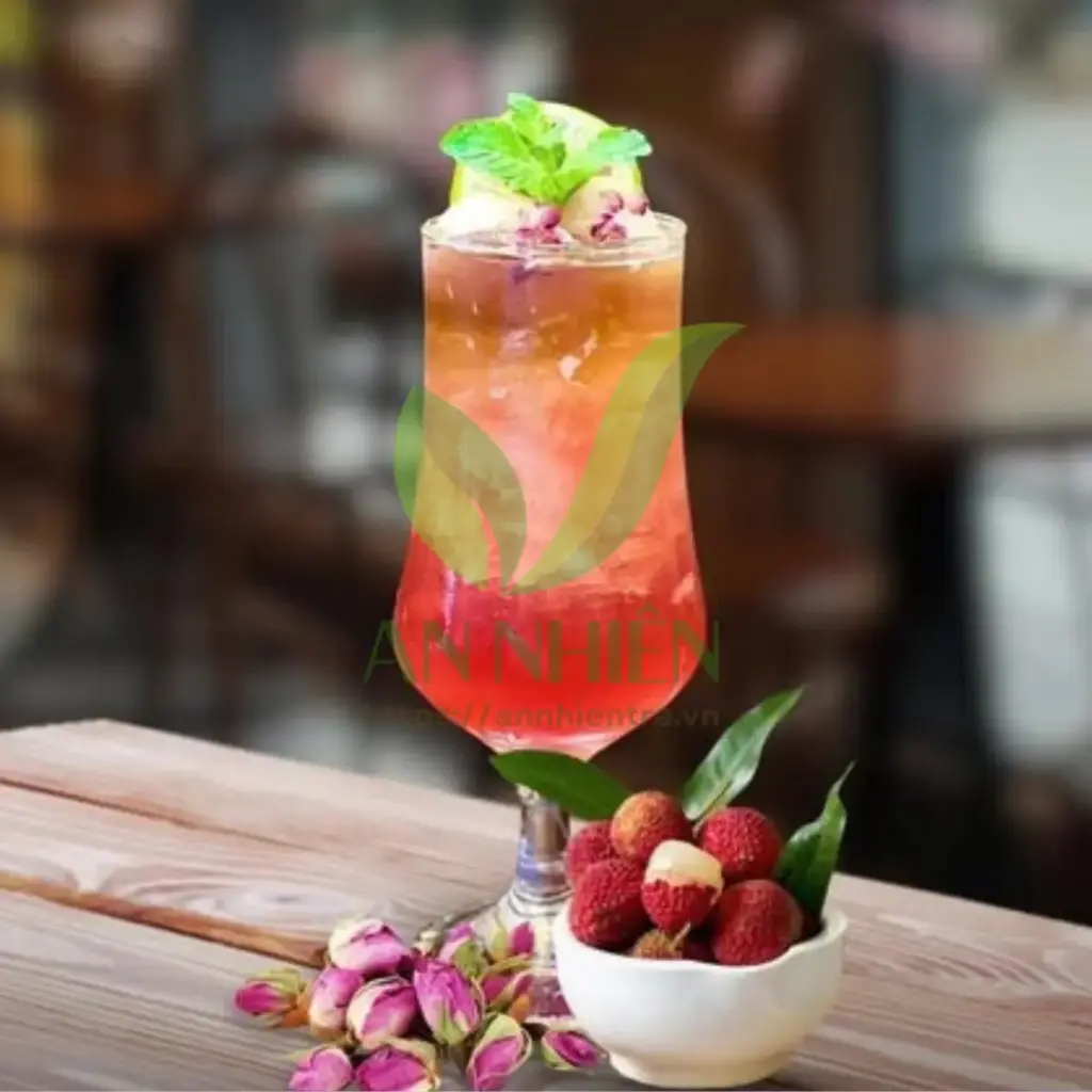 Set Trà vải hoa hồng(Set tự pha tại nhà)