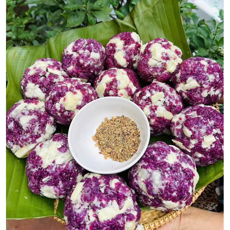 Xôi sắn cẩm tím
