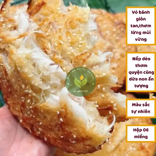 Bánh sắn nếp nướng dừa non