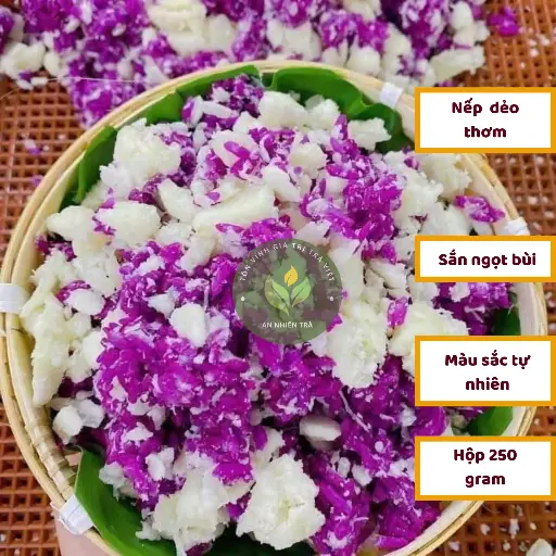 Xôi sắn cẩm tím