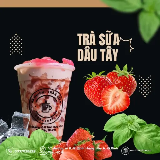 Hồng Trà Sữa Dâu Tây